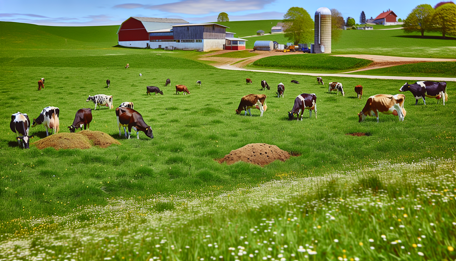 Vacas en un ambiente rural