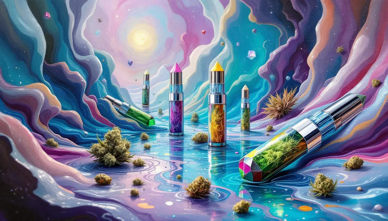 An assortment of popular strains used in melted diamond cartridges.