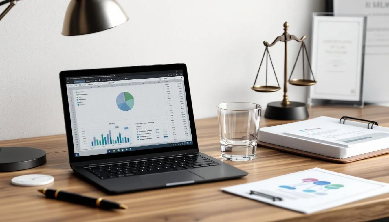 A comprehensive estate planning service brochure on a desk.