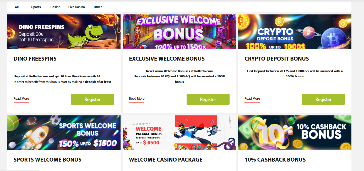 Reviewed Rolletto Casino bonuses and promotions