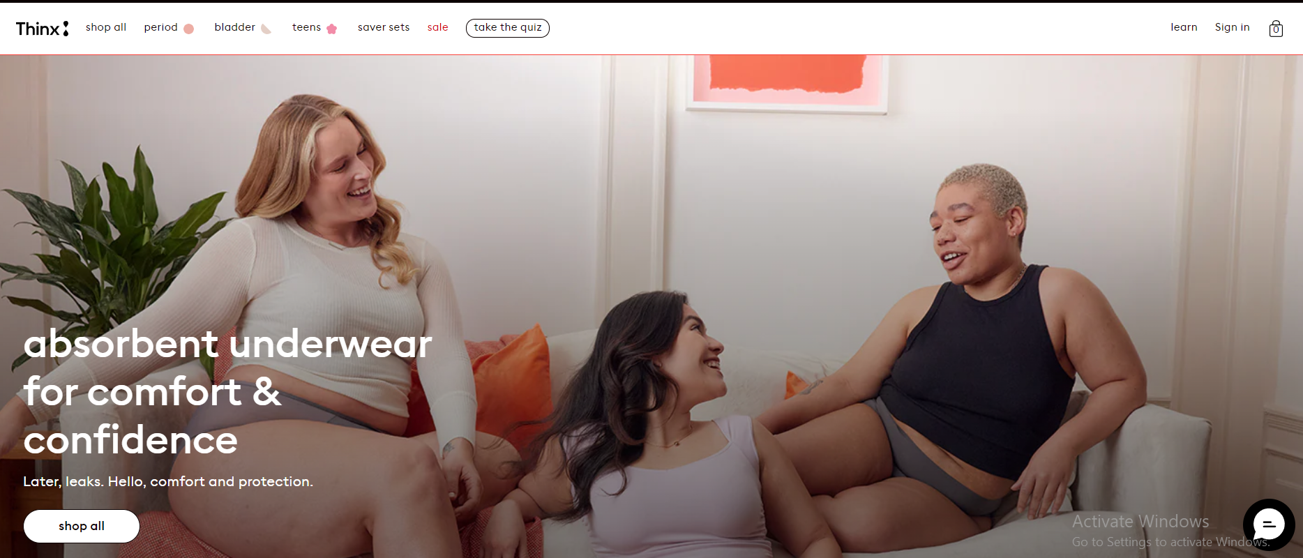 Thinx is a single product Shopify store that sells period underwear designed to provide a reusable and sustainable alternative to disposable feminine hygiene products, exemplifying the benefits of single product stores.