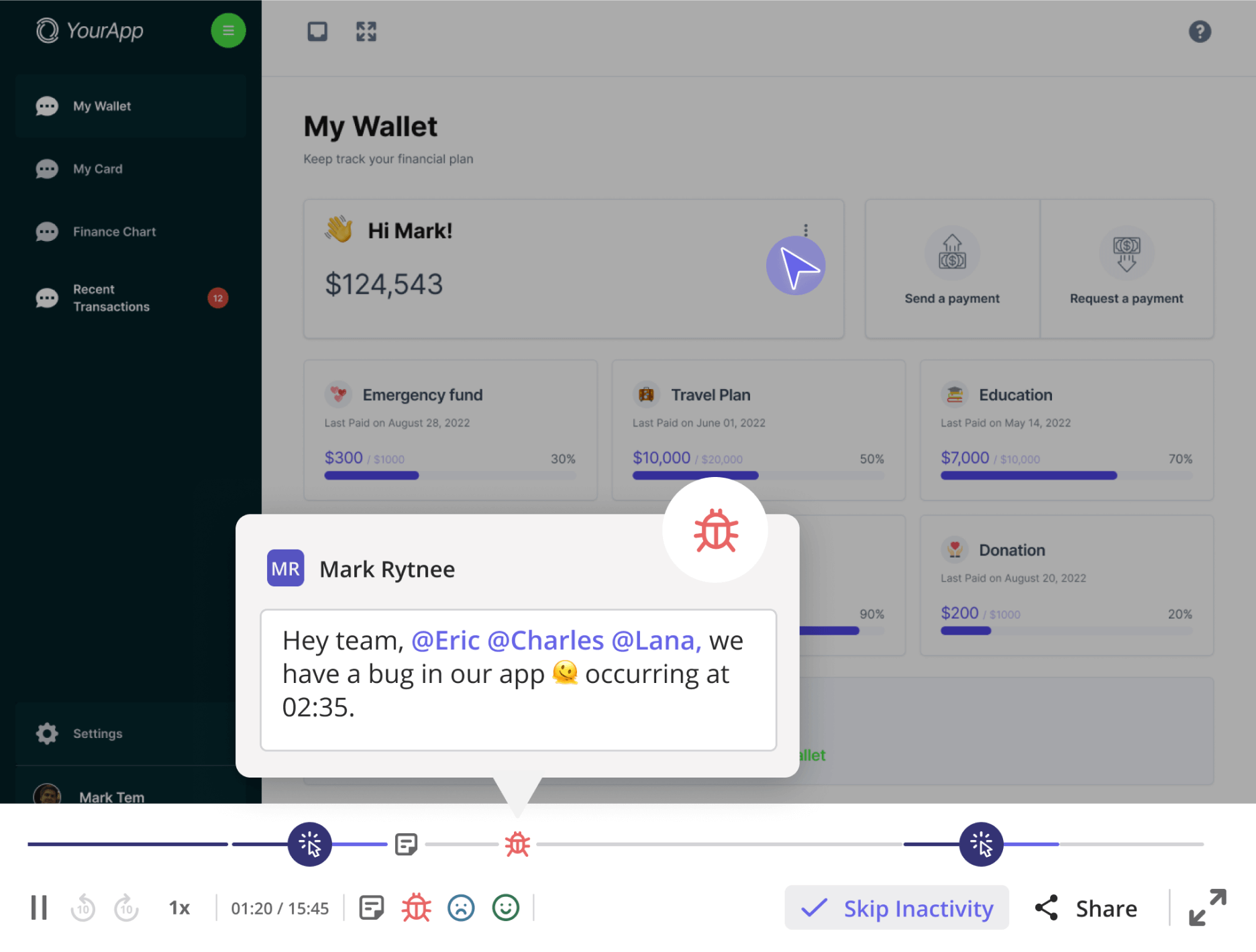 Session replay in Userpilot