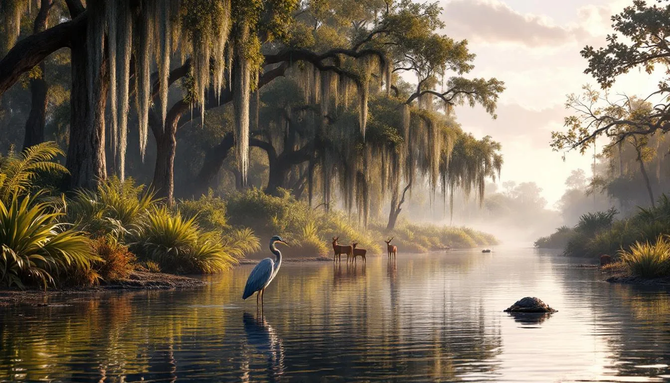 The image depicts a tranquil bayou waterway surrounded by lush native vegetation, offering serene views and opportunities for wildlife observation. This picturesque scene reflects the natural beauty of Sanibel, highlighting the charm of Sanibel Bayous real estate and the peaceful lifestyle it provides.