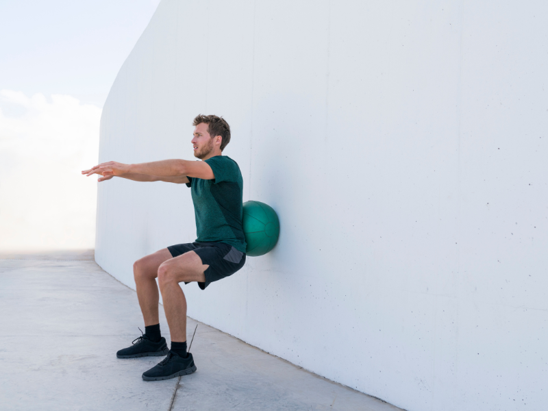 Wall Squats with Ball