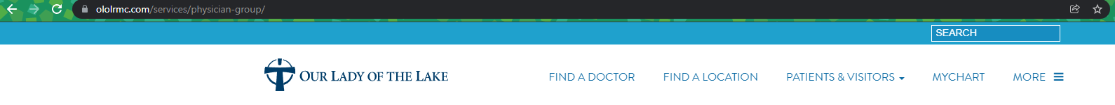 Our Lady of the Lake in Louisiana ensures their medical website is secure, so that all patients can trust their information is safe.