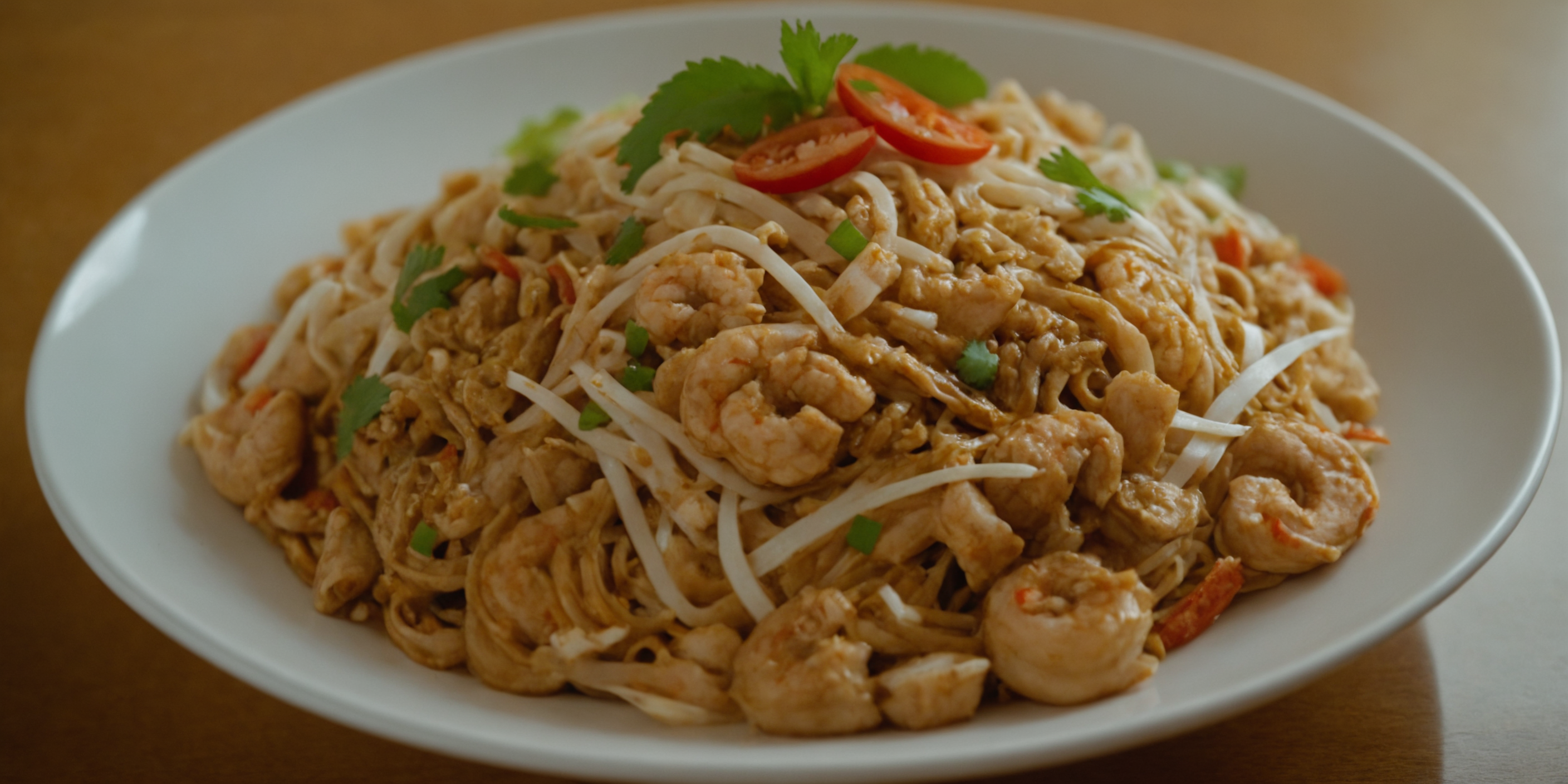 Pad Thai dish featuring traditional KB Thai flavours, a timeless classic from KB Thai Woy Woy