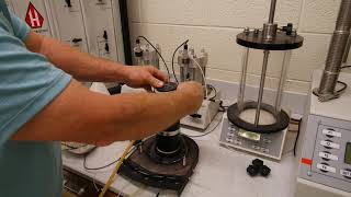 Image of triaxial testing procedure and stages