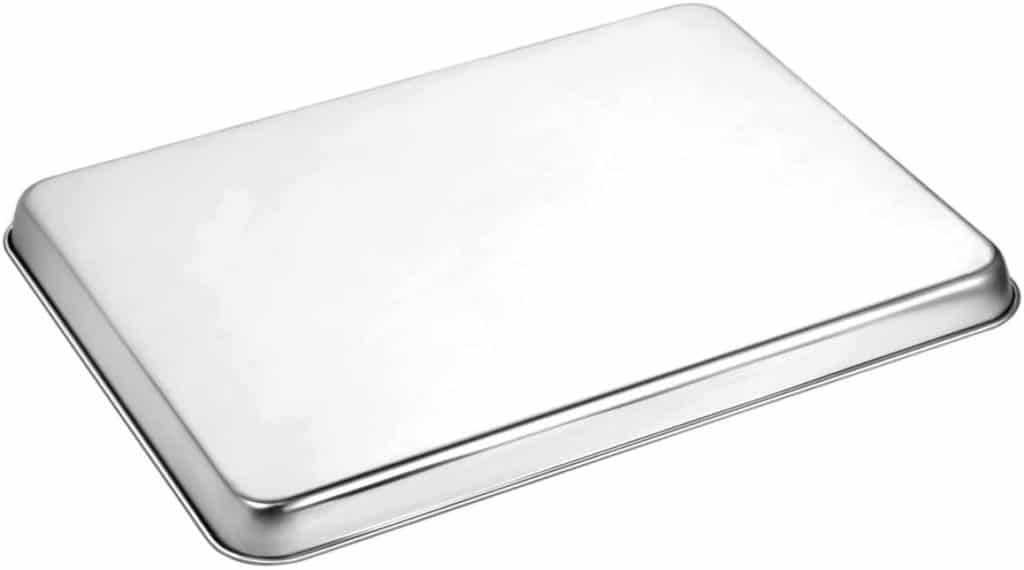 Flipped rimmed baking sheet