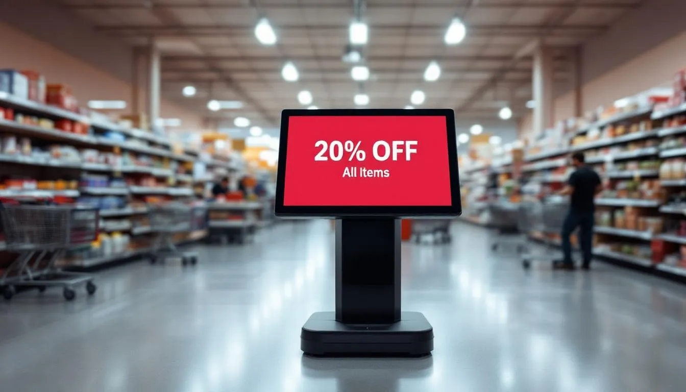 La imagen muestra una pantalla de un sistema de punto de venta (POS) donde se ha activado una promoción automática durante el horario de menor actividad. Este sistema facilita la gestión de ventas y la atención al cliente en negocios de belleza, como salones y spas.