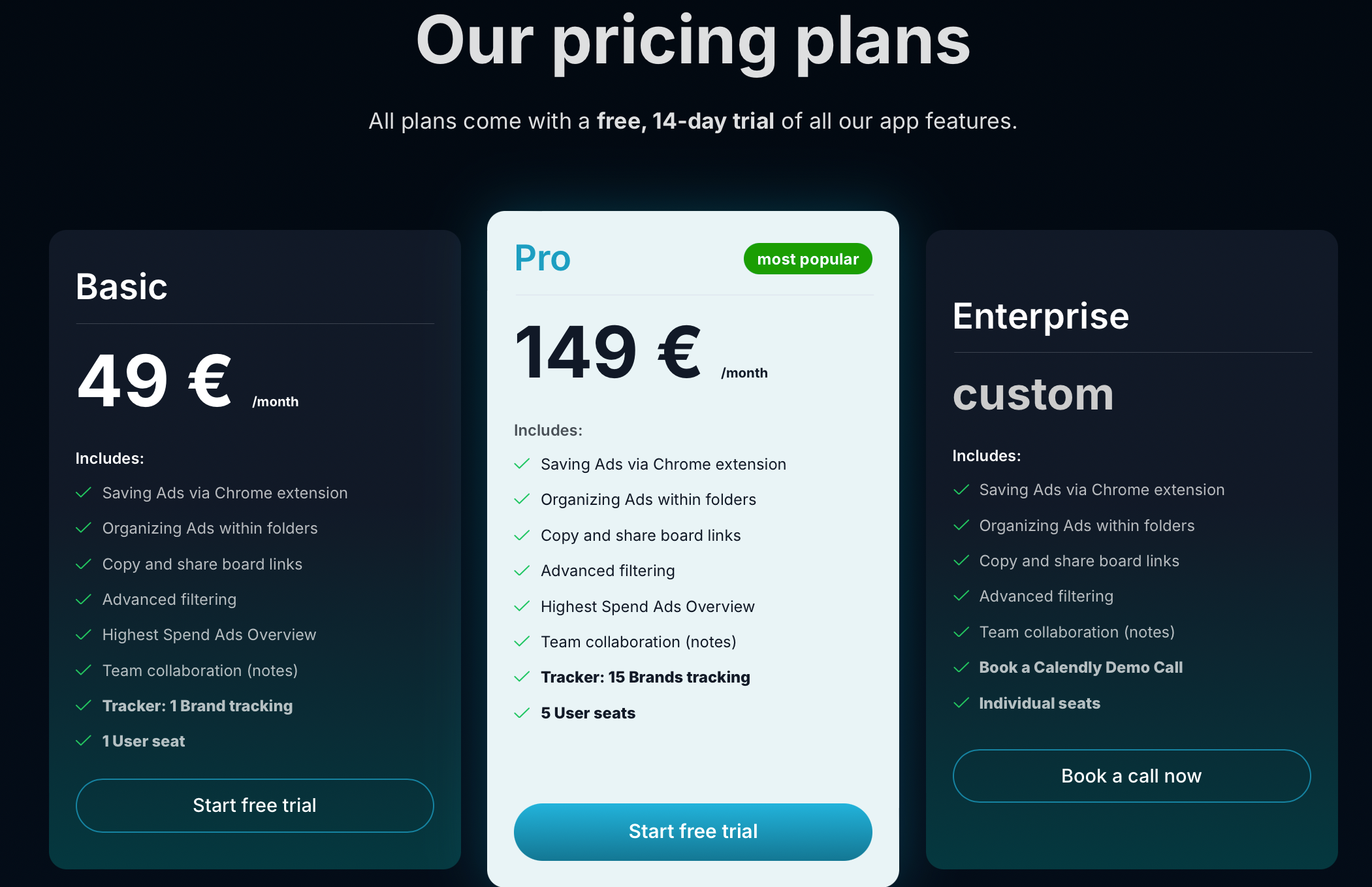 tiktok spy tool - pricing plans 