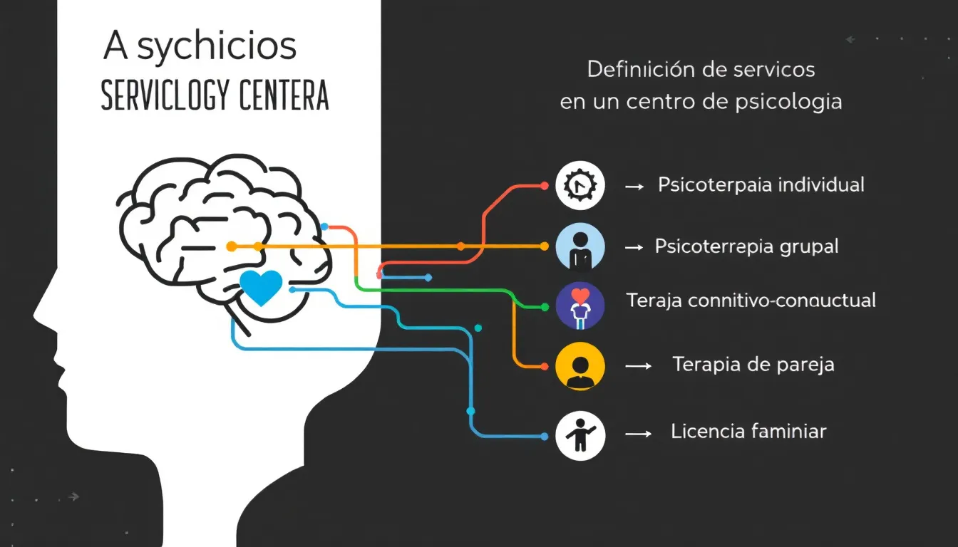Definición de servicios de terapia en un centro de psicología.