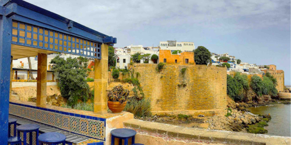 Vue depuis Café Maure à Kasbah des Oudayas à Rabat (Café maure)