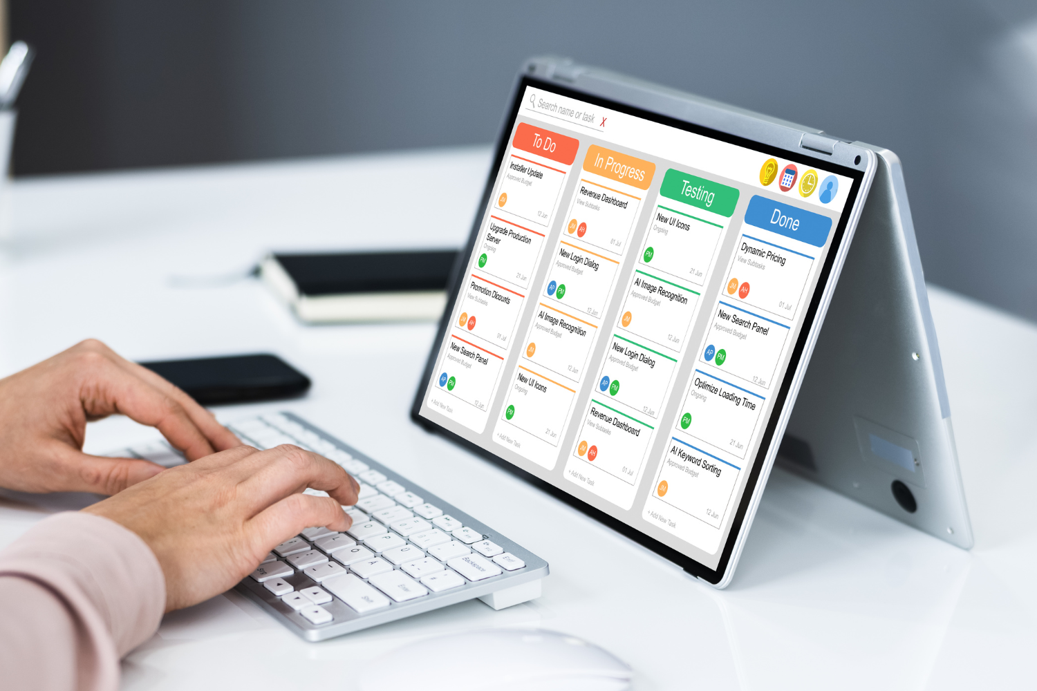 Project management software using kanban boards.