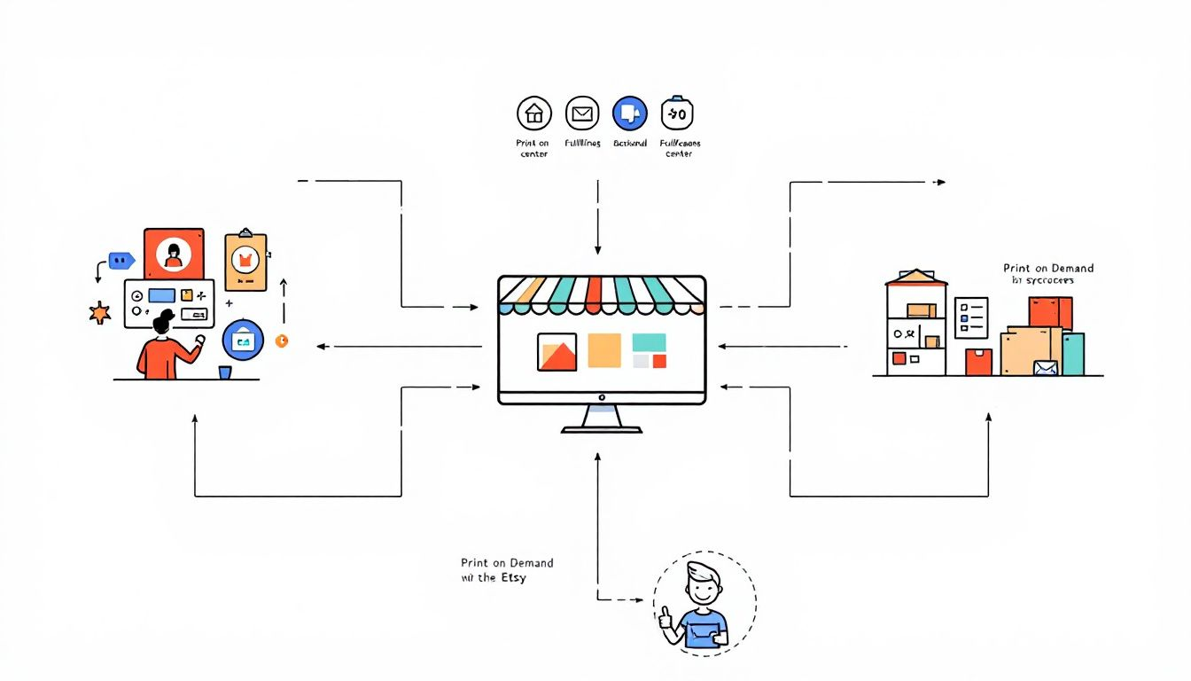 Integrating print on demand with an Etsy shop.