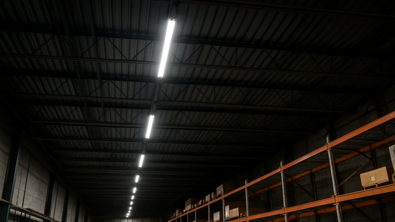 Tube lights used to offer light output in warehouses