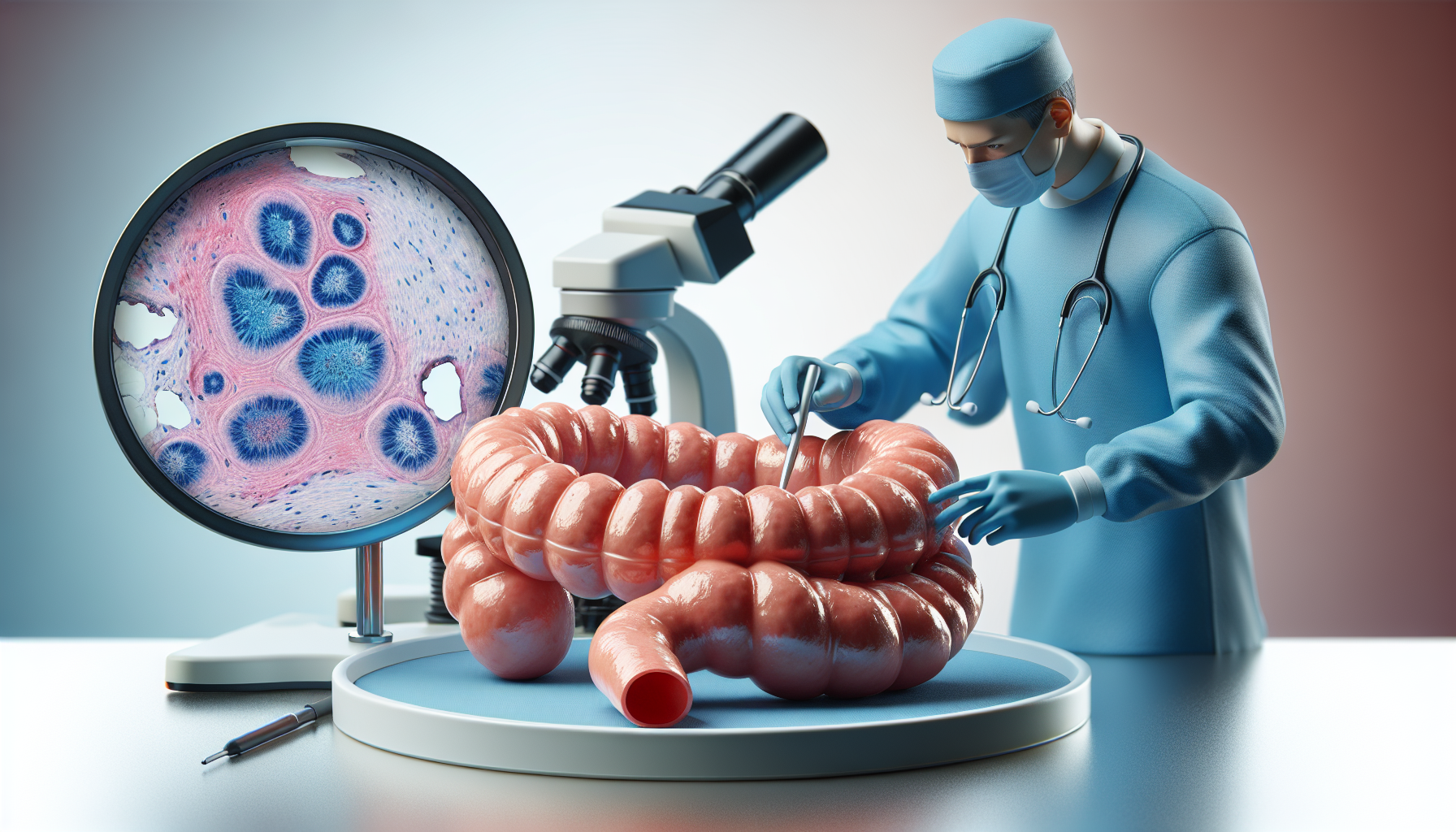 Illustration of a biopsy procedure