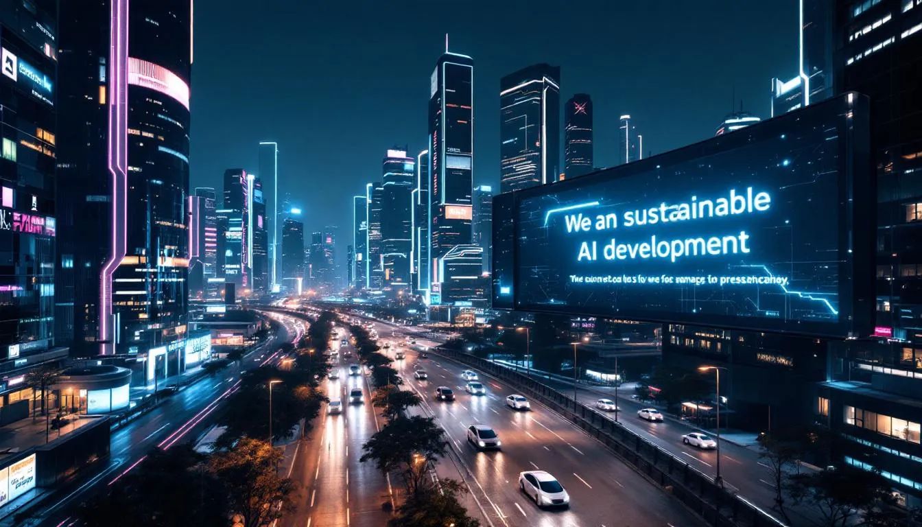 The image illustrates the stark contrast between the burgeoning energy consumption of artificial intelligence and Bitcoin mining, highlighting the potential environmental impact and strain on power grids. It emphasizes the importance of innovation in energy efficiency and collective action to ensure a sustainable future amidst AI's growing electricity demand.