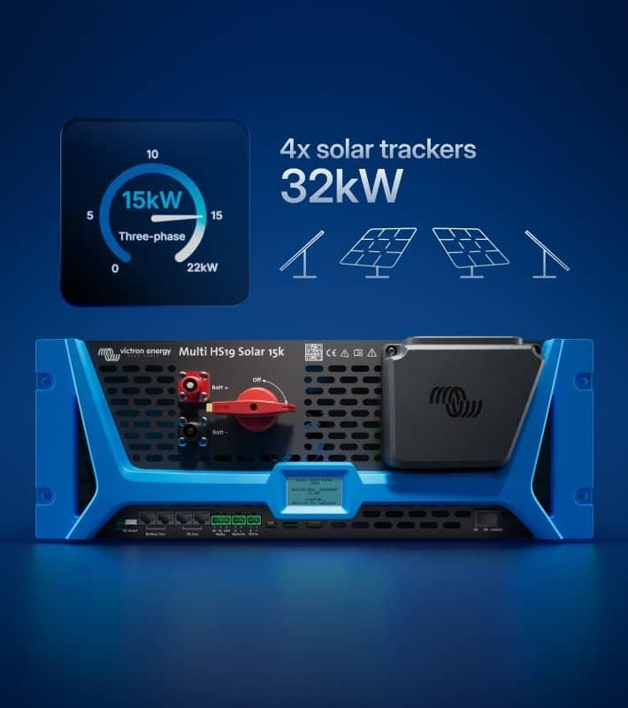 Nowy inwerter Victron Energy trójfazowy obsłuży 32 kW mocy fotowoltaiki.