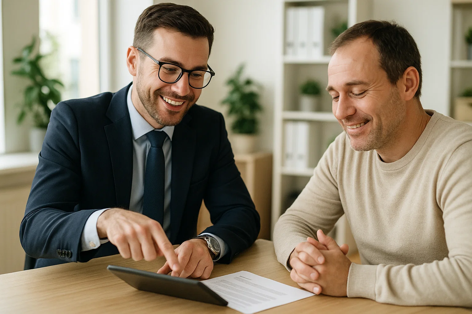 Financial advisor offering debt help and guidance to a client seeking support with bailiff issues.