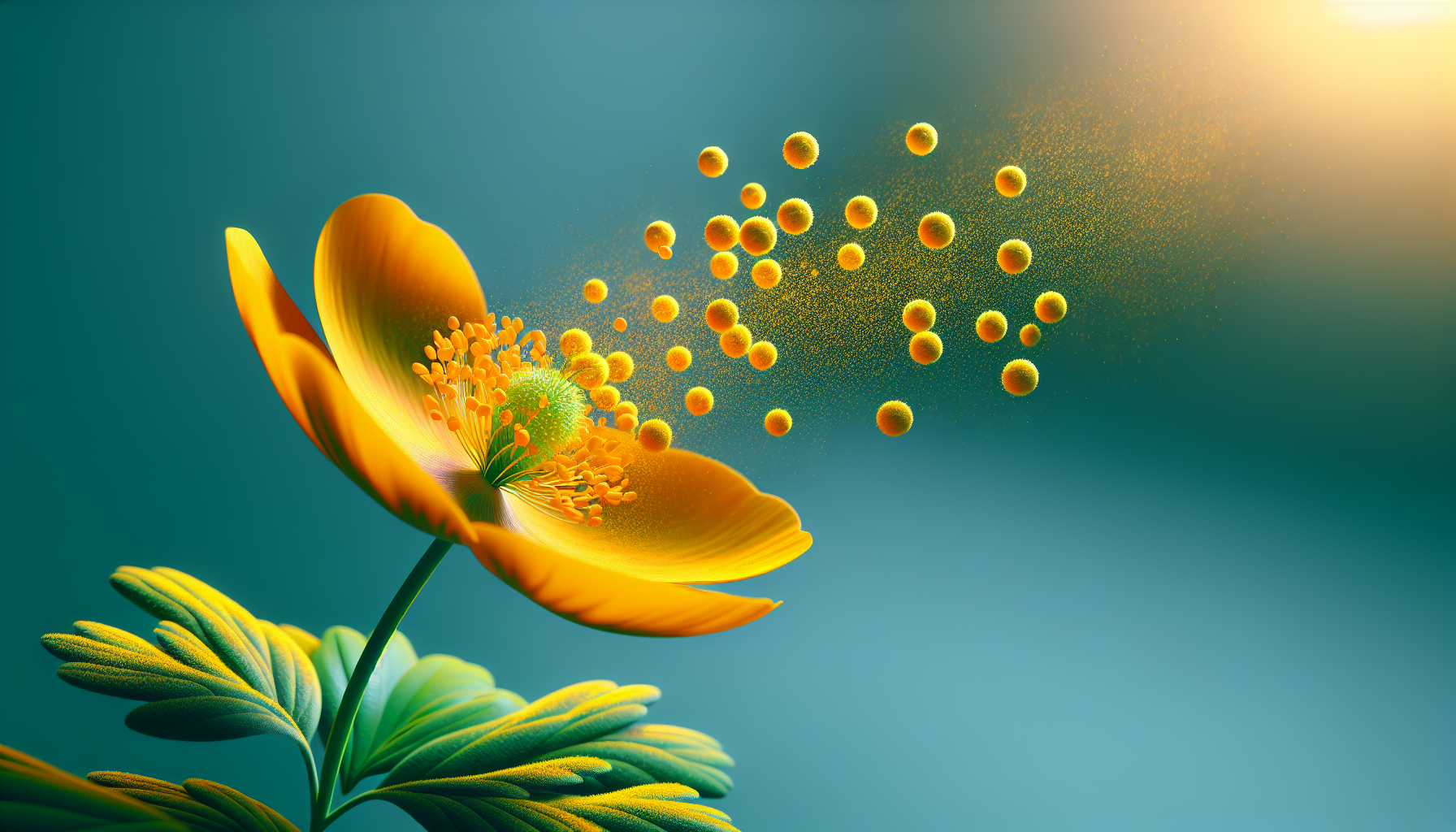 Swedish flower pollen illustration