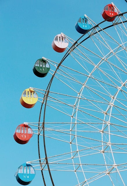 ferris wheel, amusement park, ride
