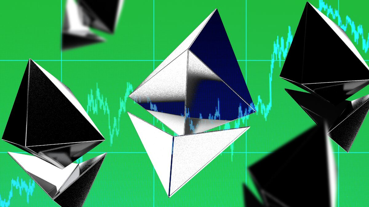 A visual representation of the potential benefits of staking inside an ETF, highlighted by a bullish graph and ethereum logo