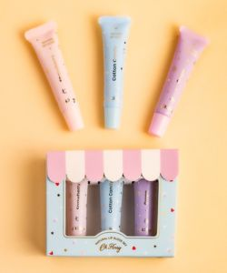 Oh Flossy Natural Lip Gloss for kids comes in Strawberry, Cotton Candy and Grape