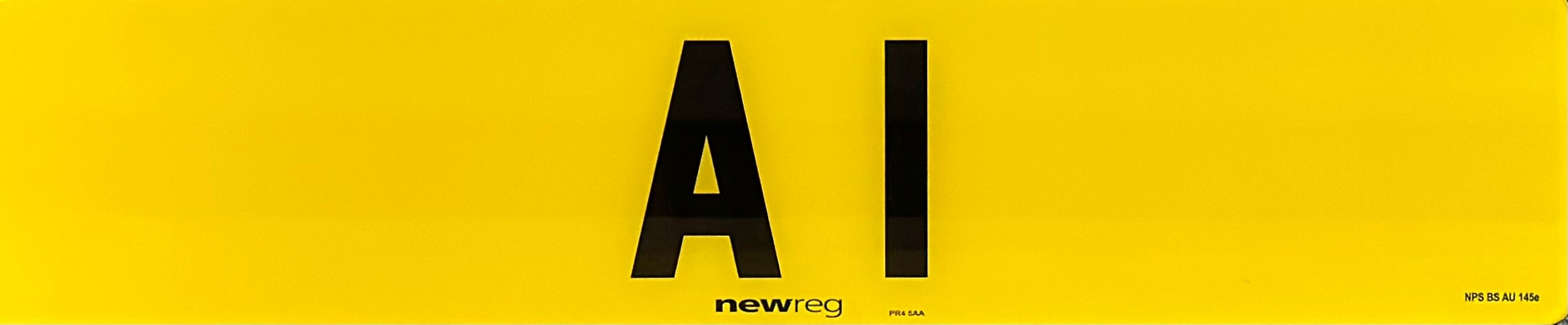 new reg number plate - A 1