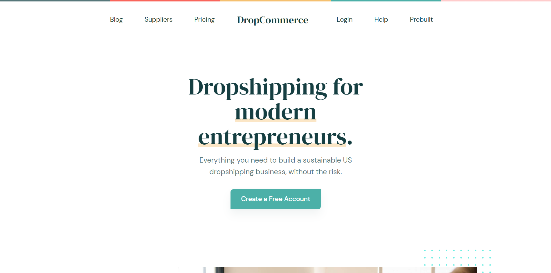 DropCommerce main page