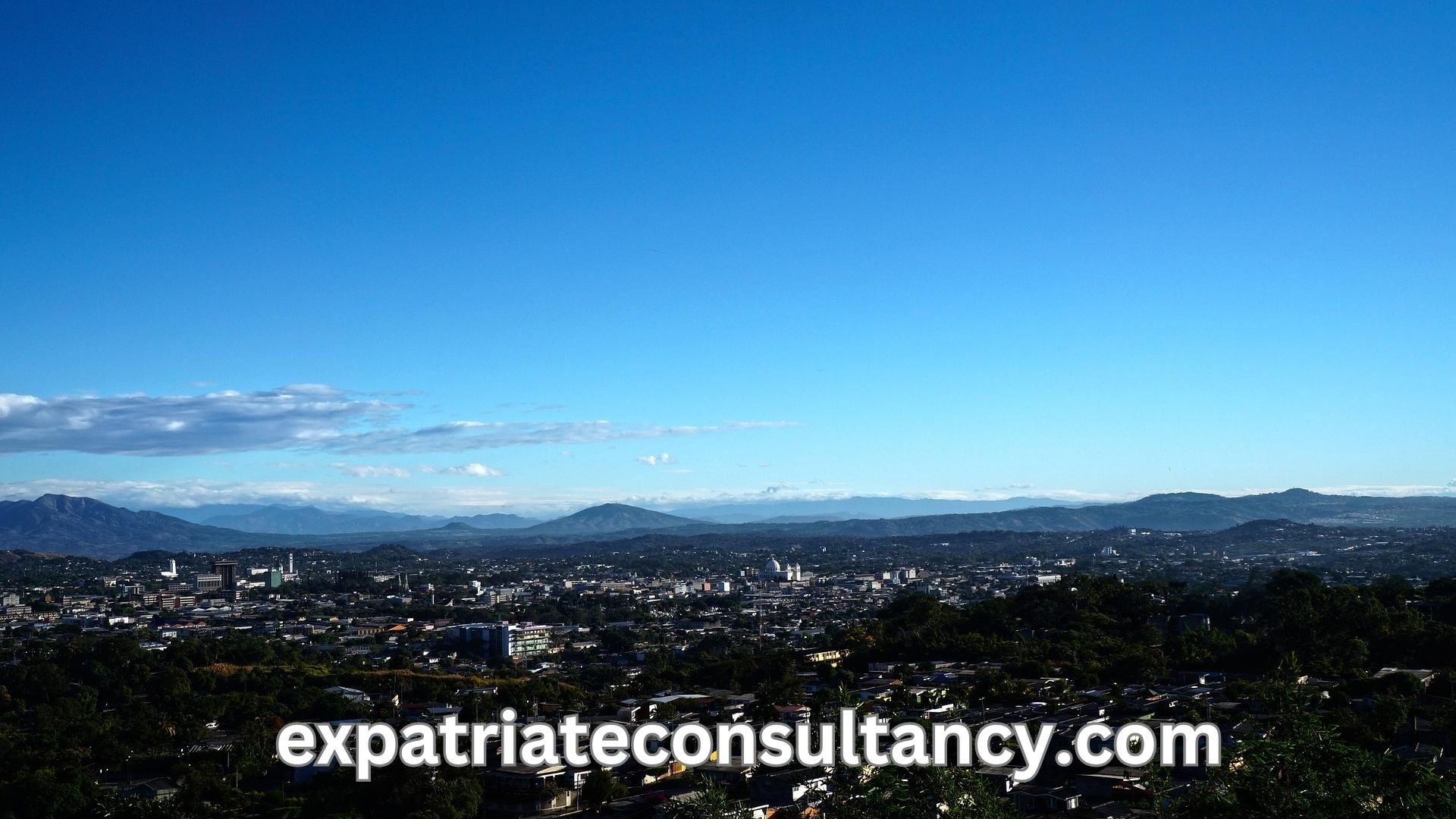 Panormic image of San Salvador, one of the best cities to retire in El Salvador.