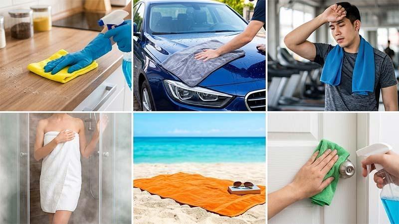 Common applications of absorbent microfiber towels