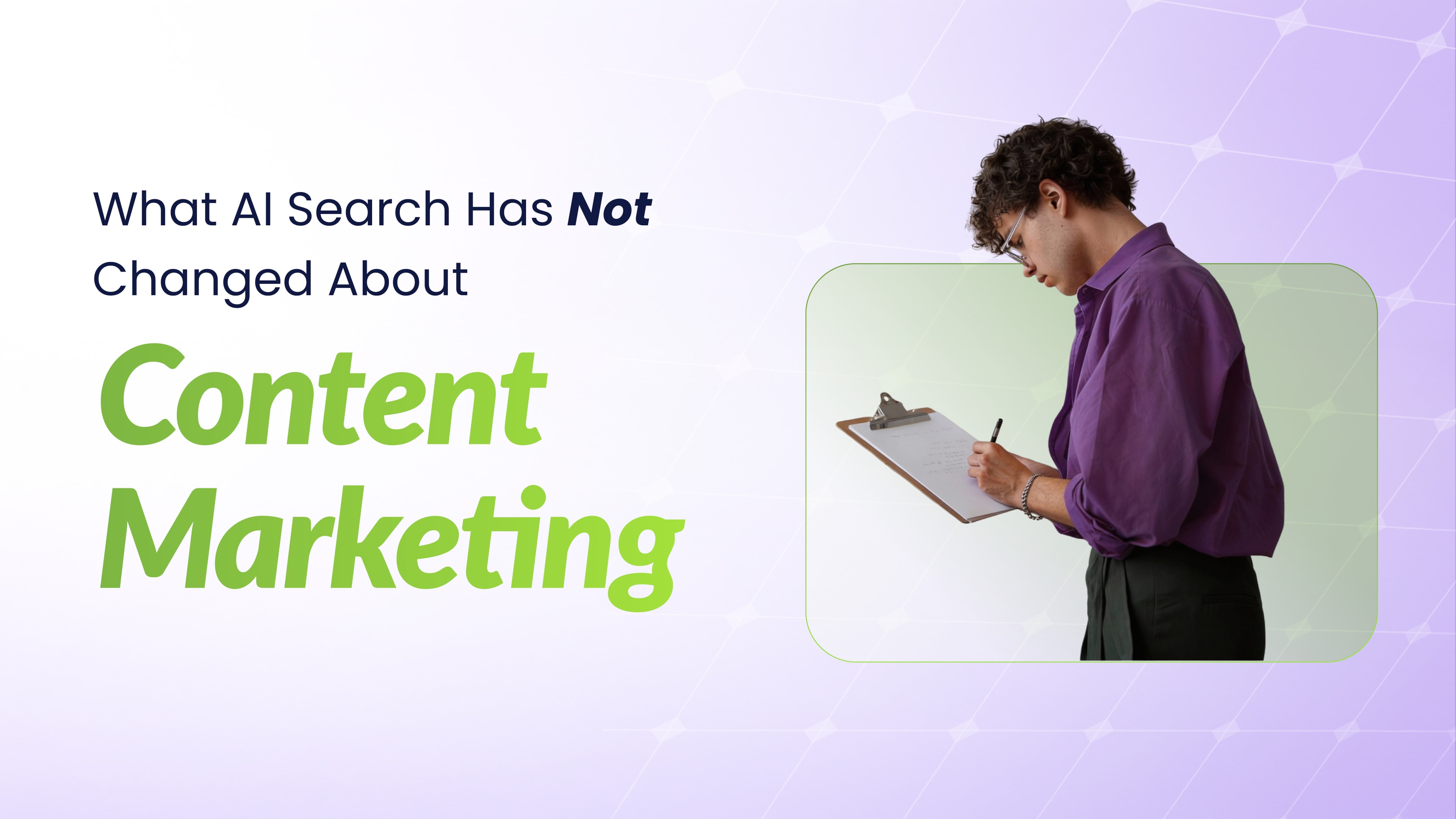 A marketing person in the middle of the content creation process crossing an item off of their list.