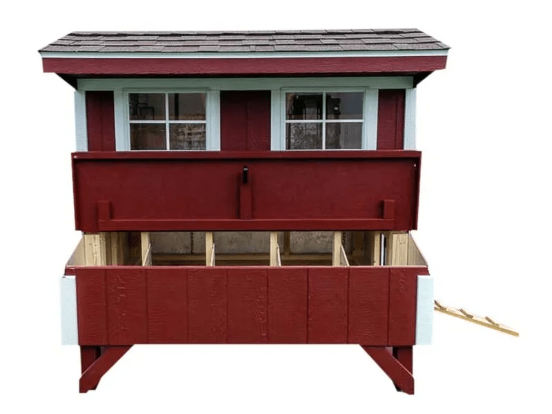 OverEZ Chicken Coop With Installed Nesting Boxes Constructed Out of Wood
