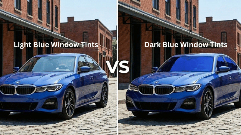 Light Blue vs. Dark Blue Window Tint