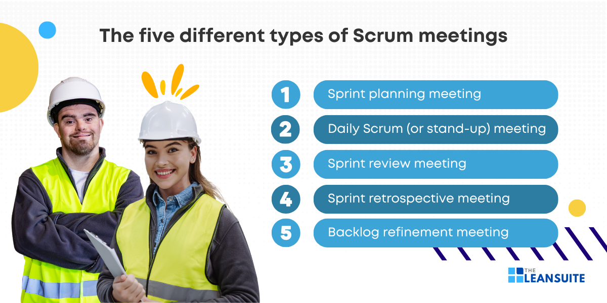 The five different types of Scrum meetings