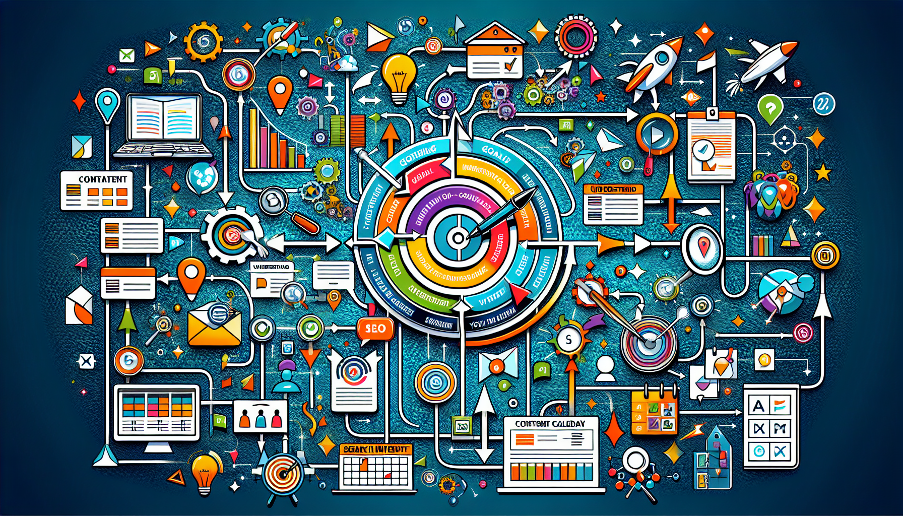 An illustration of a strategic content planning process.