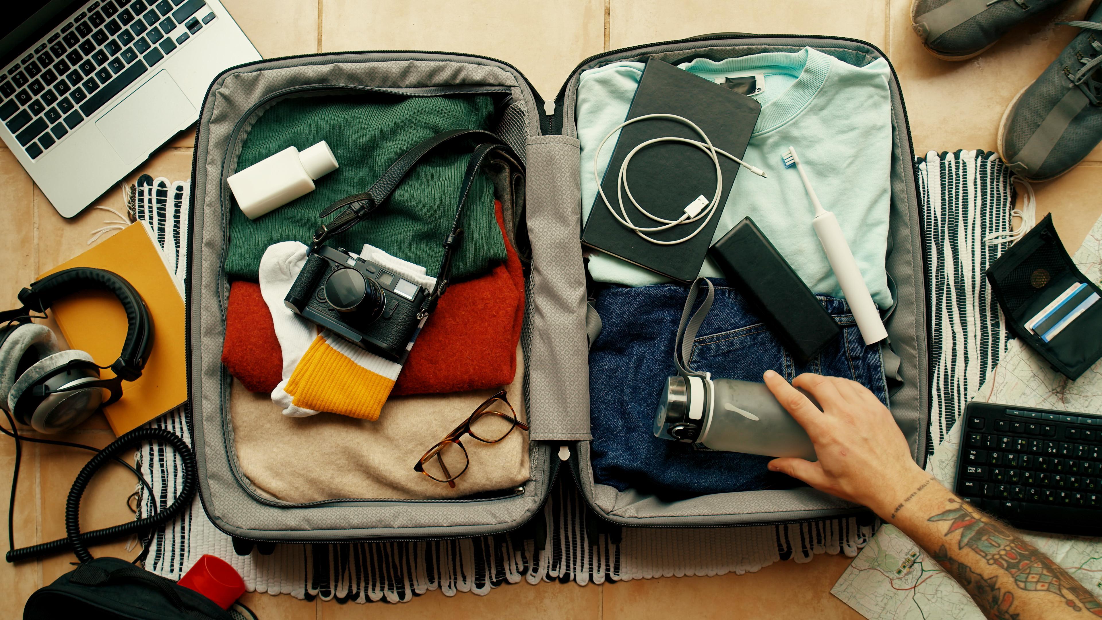 A person decides what to pack for rehab