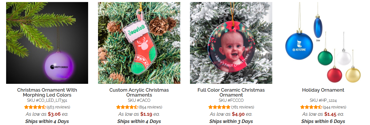 holiday theme ornaments