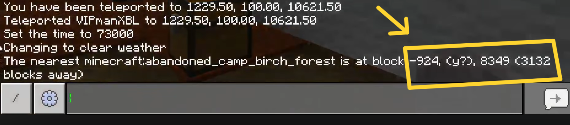 Teleporting to the Abandoned Camp