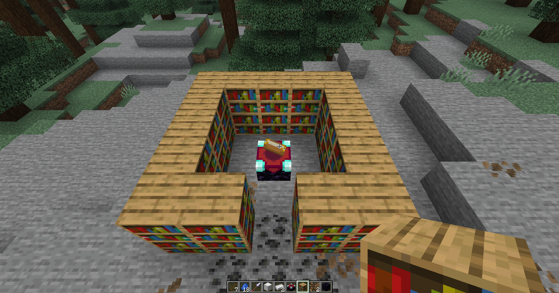 The ideal layout for Bookshelves for Enchantments.