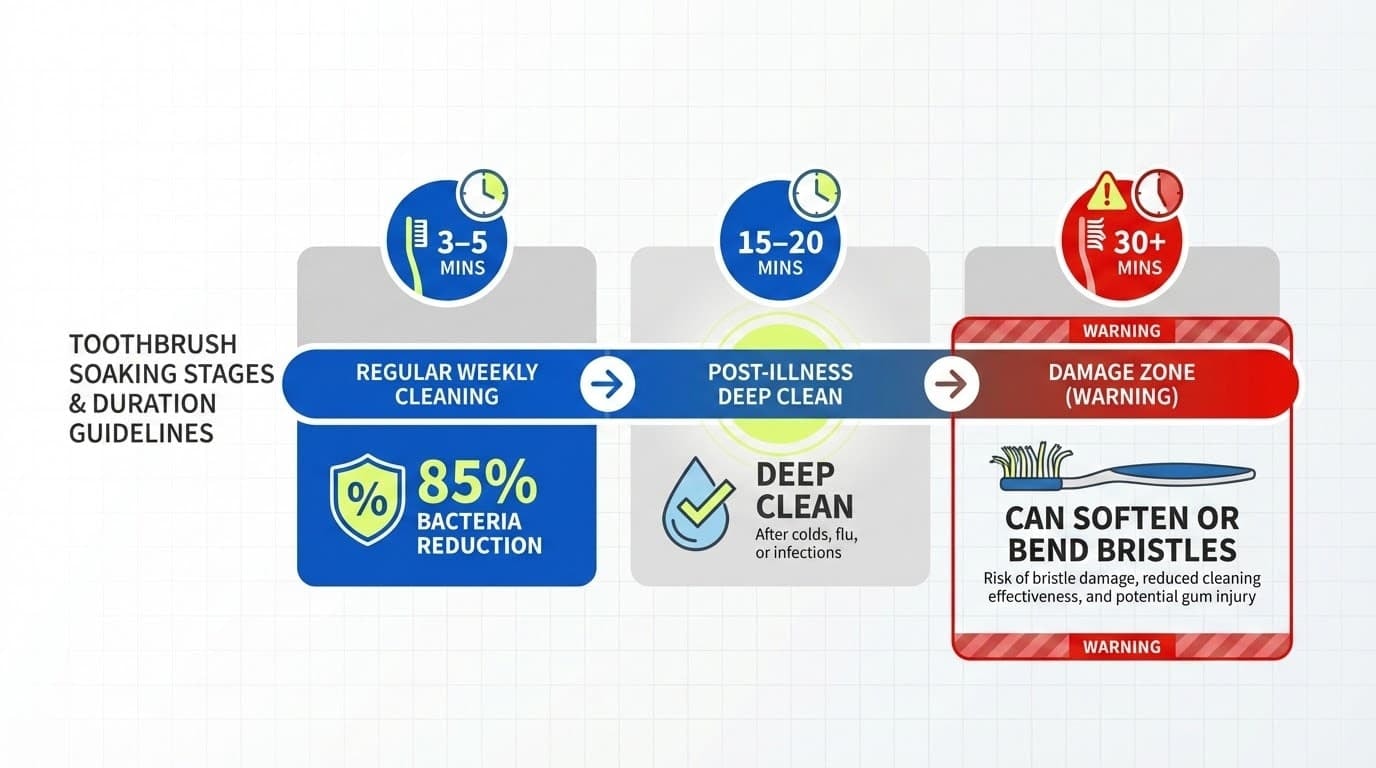 Optimal Soaking Time for Toothbrush Disinfection with Hydrogen Peroxide