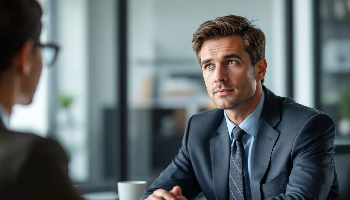 Andrew Gilliland, an estate planning attorney, consulting with clients about trust and estate planning.