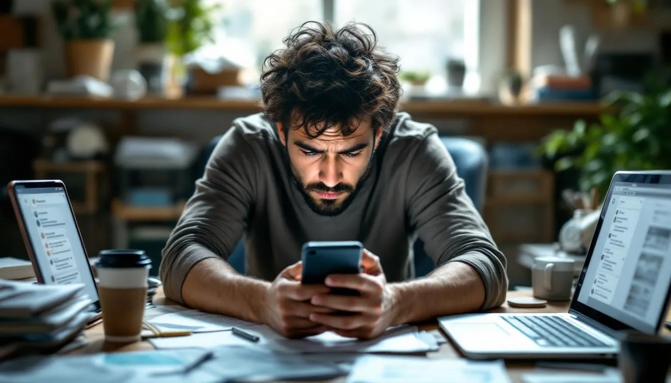 The image illustrates the concept of social media advertising, highlighting how platforms like Instagram and Facebook provide a full-screen experience for engaging with potential customers. It emphasizes the importance of effective ad campaigns and precise audience targeting to drive sales and generate leads for businesses.
