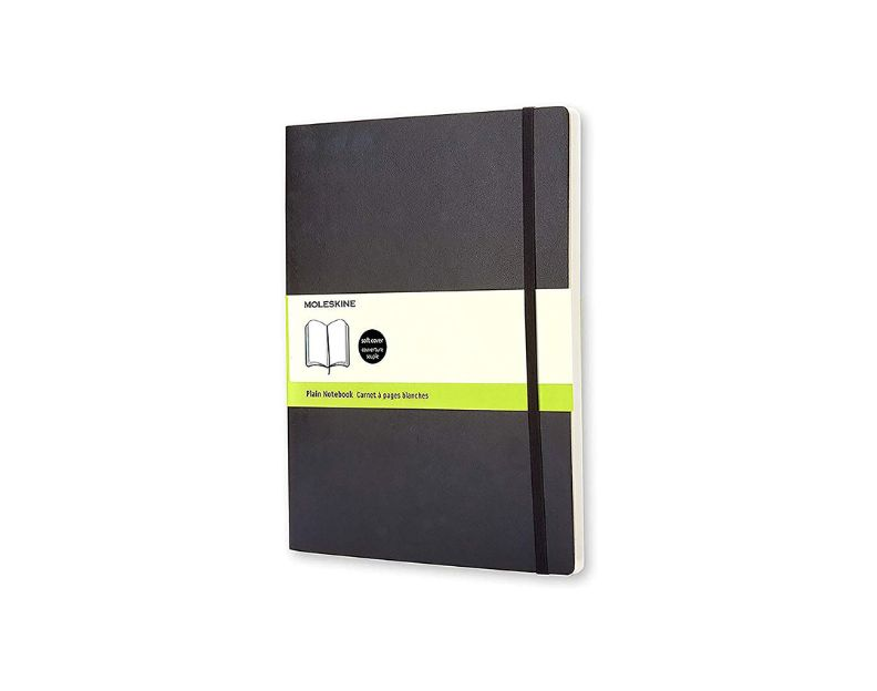 writers gift notebook, moleskine, extra large, plain pages