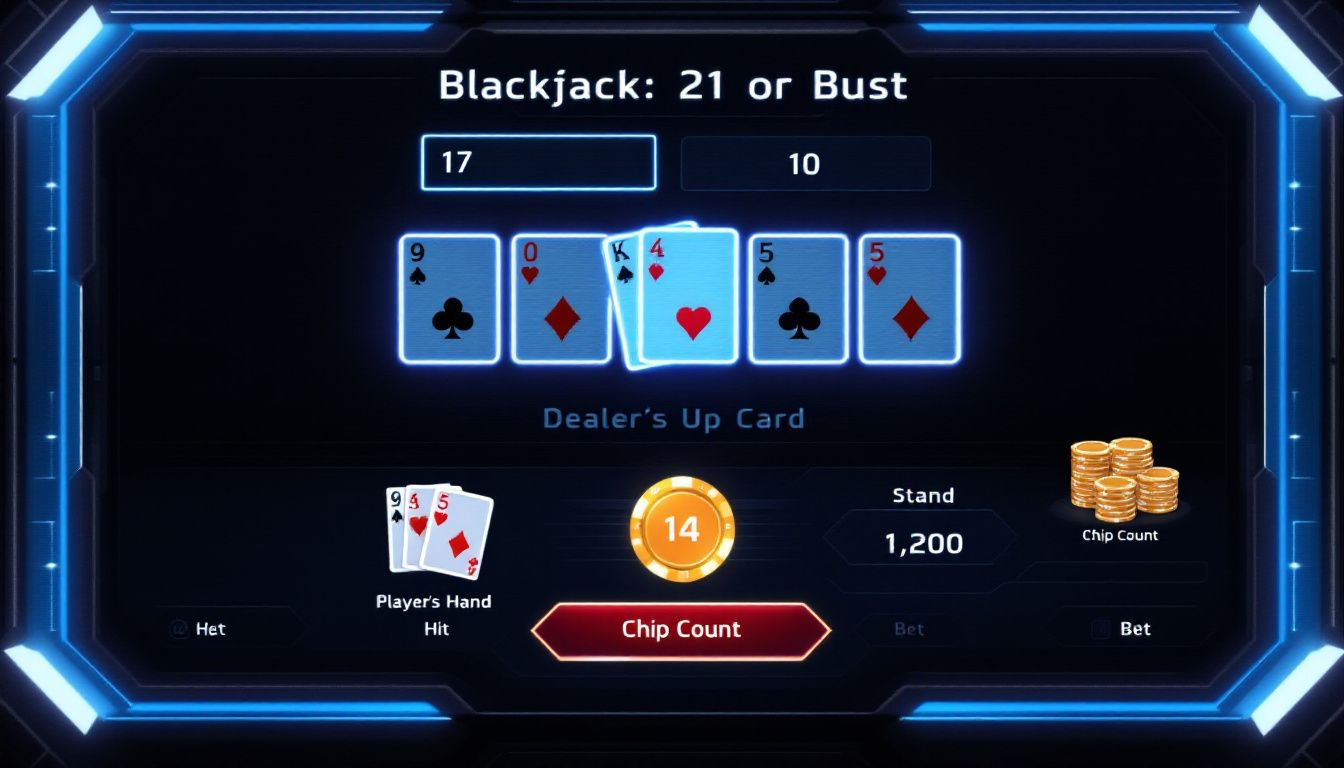 A visual representation of online blackjack rules.