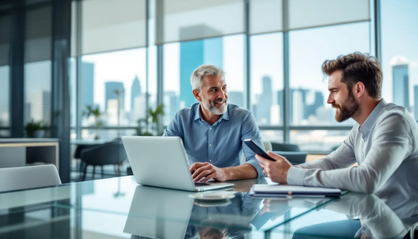 An experienced SEO consultant discussing strategies with a client in Australia.