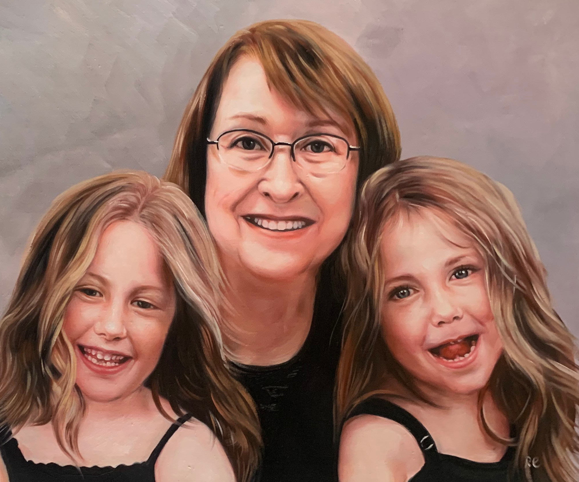Portrait gift to offer support to loved one in grief.