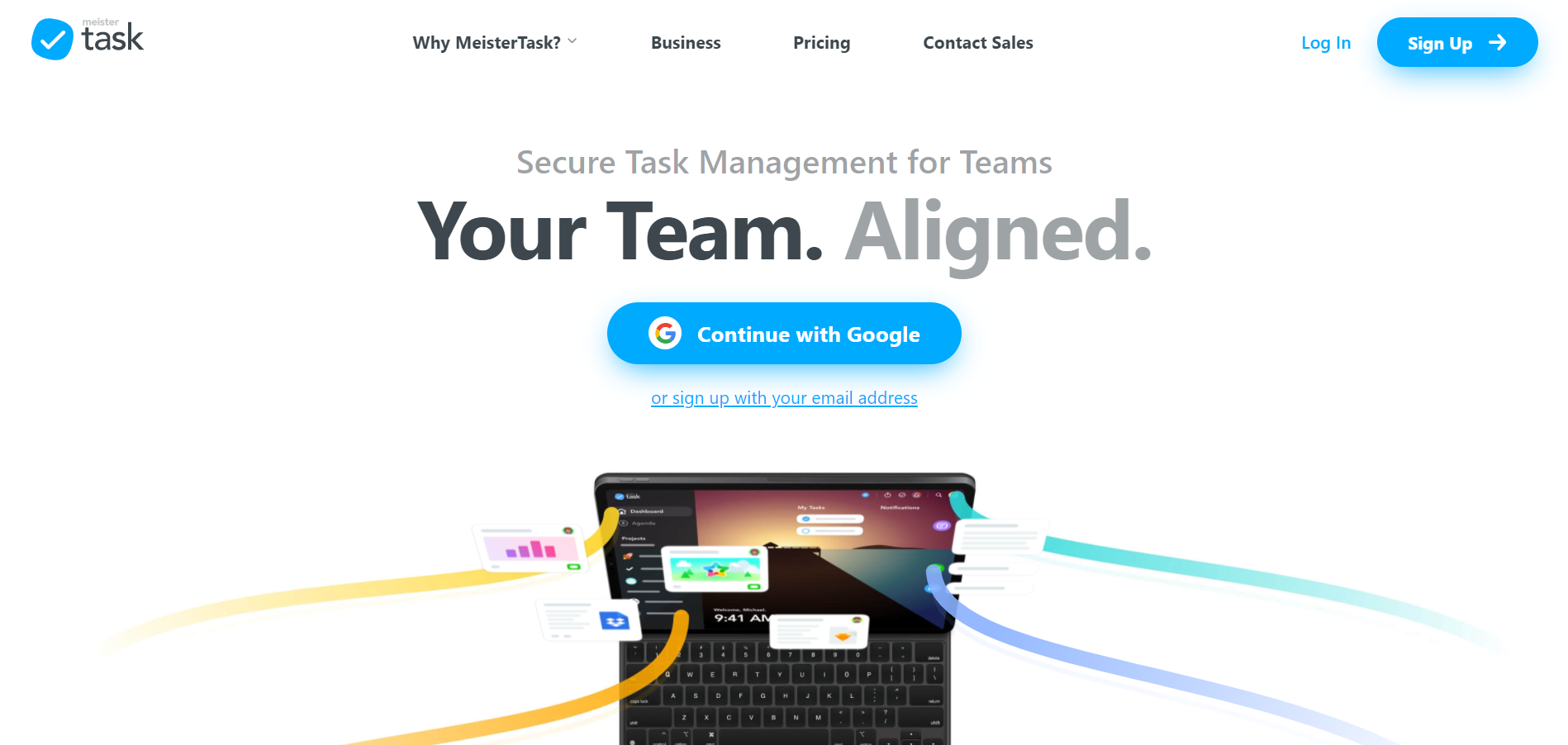MeisterTask main page
