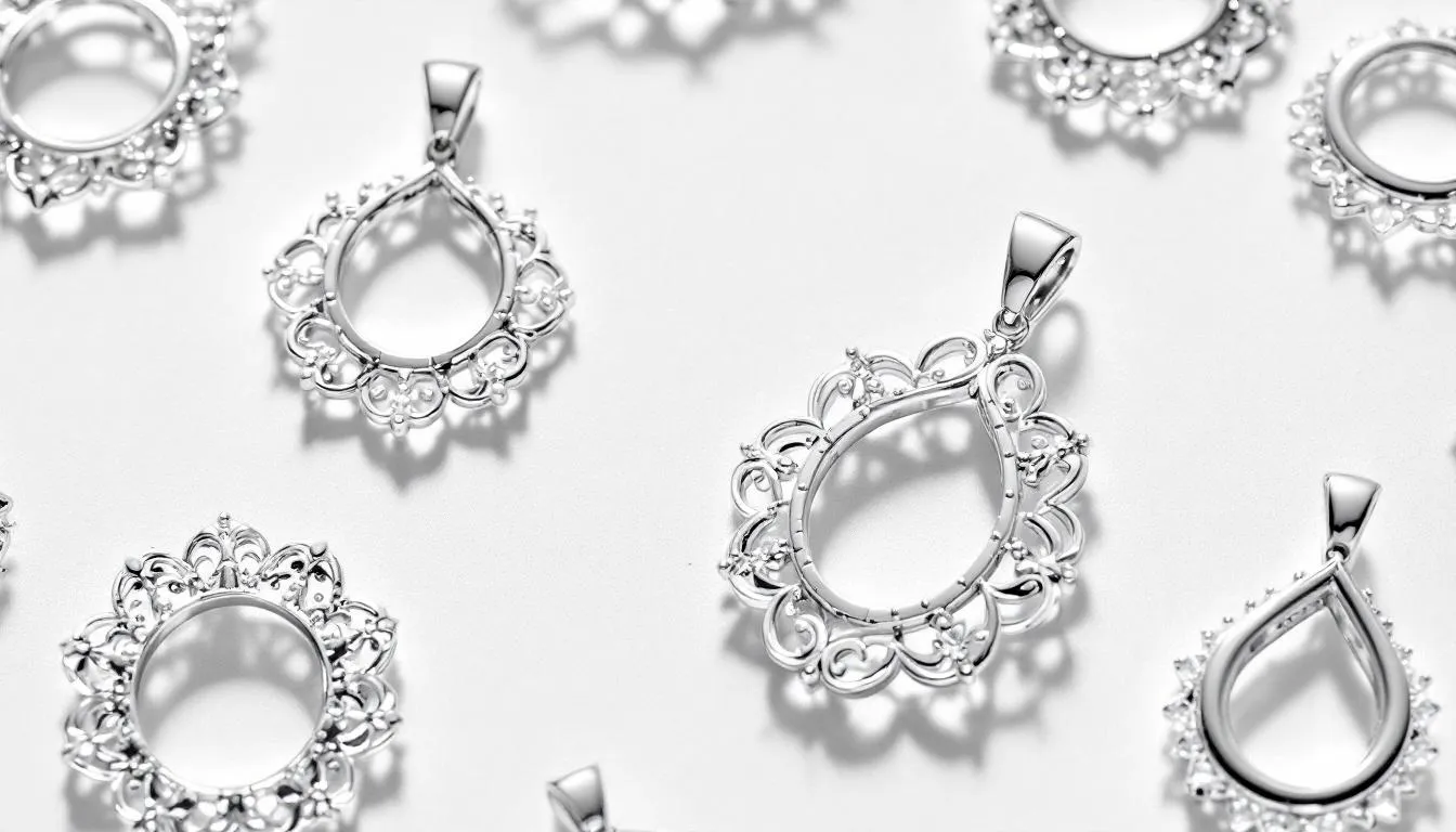 The image showcases a stunning sterling silver necklace featuring a sparkling cubic zirconia pendant, elegantly framed to highlight its brilliance. This piece is part of a larger collection of cubic zirconia necklaces, perfect for any occasion.