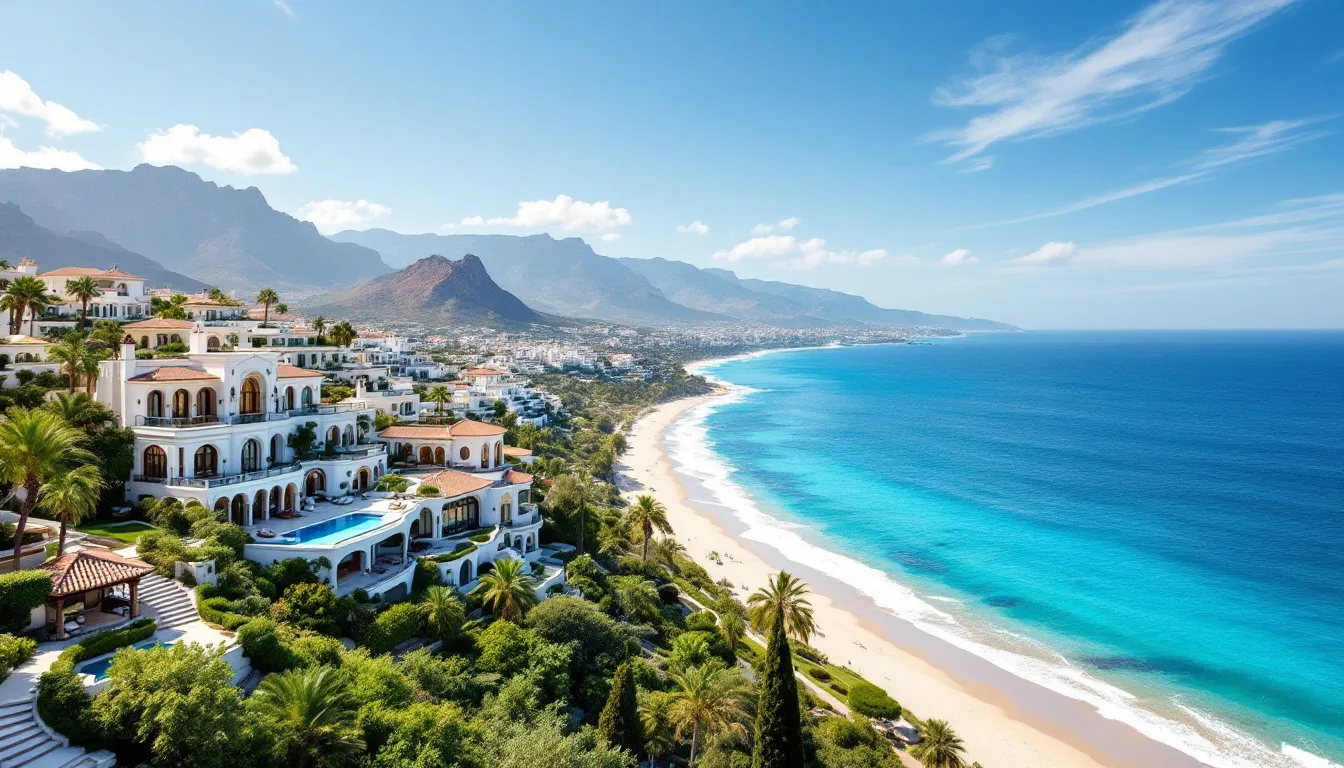 A panoramic view of Marbella's prime locations, highlighting the luxury villas and beautiful beaches.